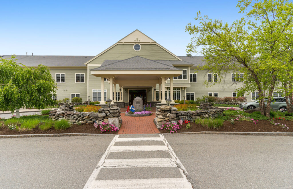 Exterior shot of Dirigo Pines' front entrance.